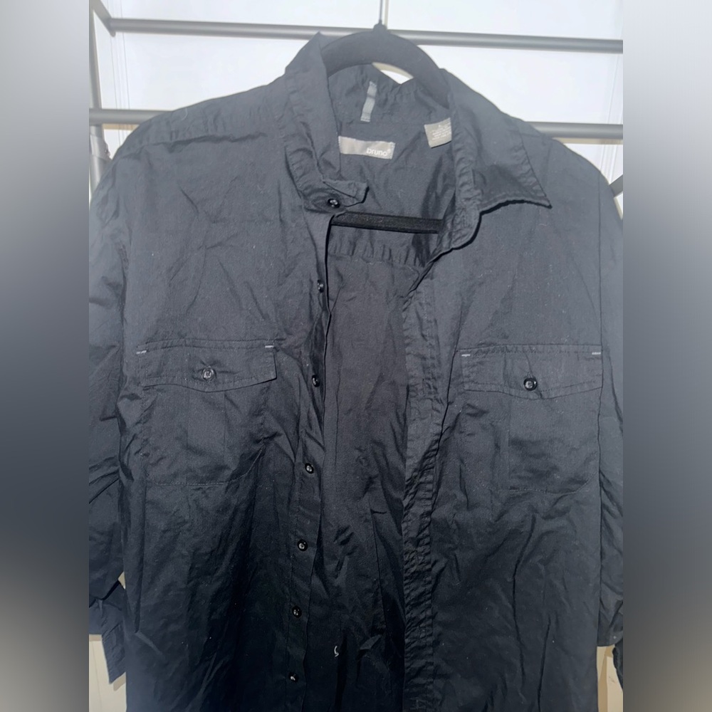 Bruno button sleeve men shirt size Large